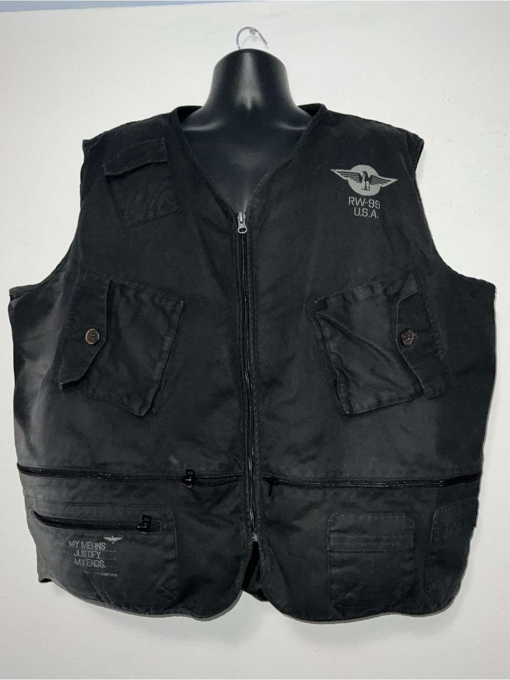 Vintage Rocawear "RW-99 U.S.A." Tactical Utility Puffer Vest 3XL